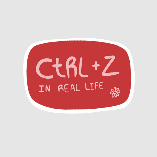 Keyboard - ctrl+z in real life sticker