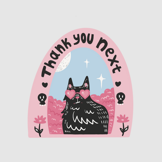 Cat - thank you next sticker