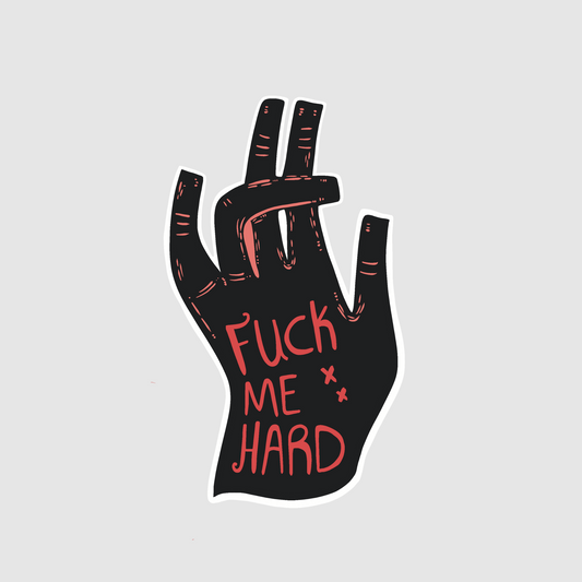 Hand of help - F- me hard sticker