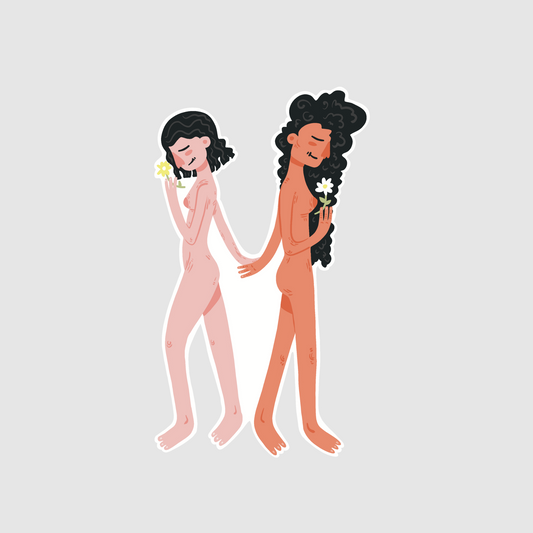 Queer couple - blooming love sticker