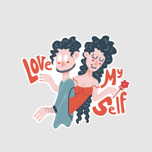 Queer positivity - love myself sticker