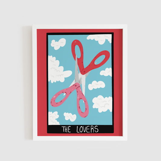 Tarot card - the lovers print