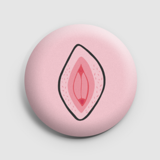 Pink vulva pin