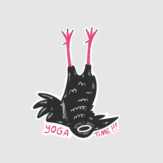 Crow - yoga time sticker