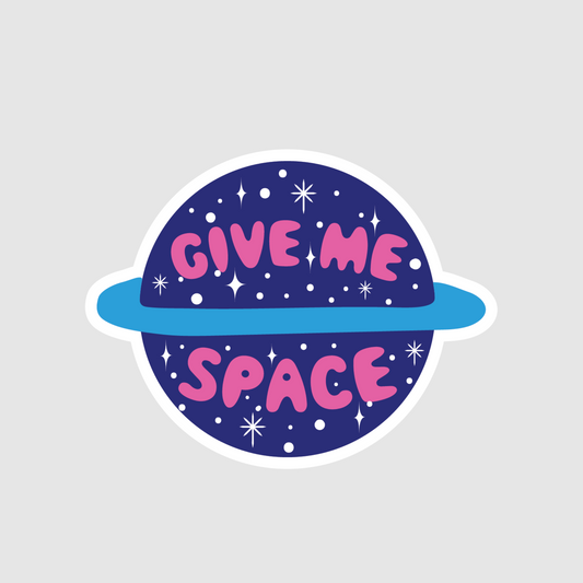 Planet - give me space sticker