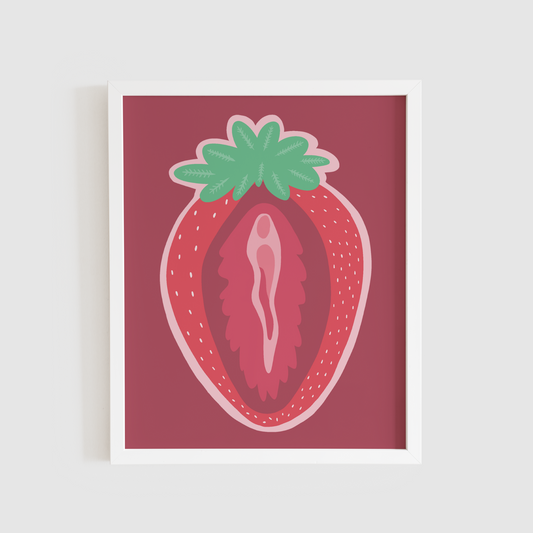 Different kind of strawberry - vulva print