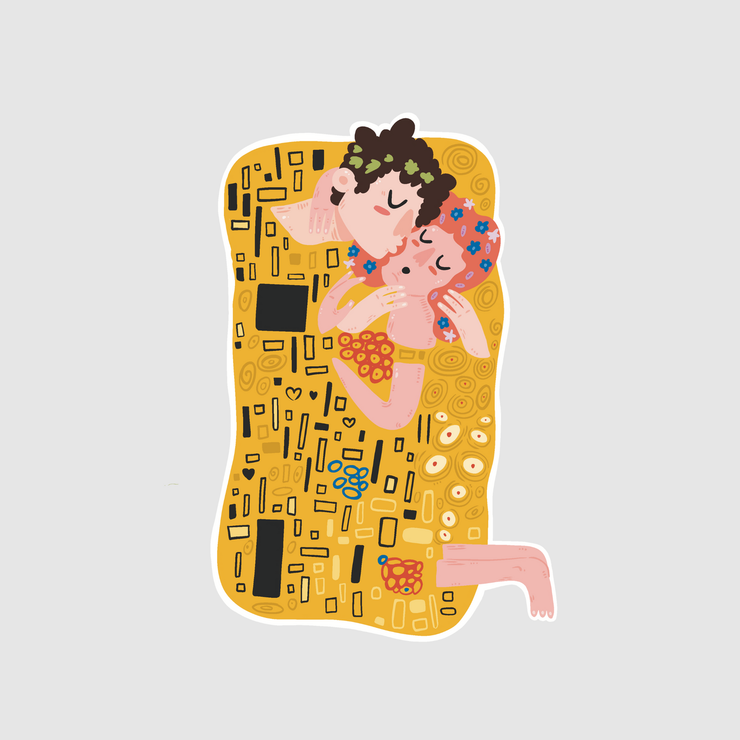 Klimt - the kiss sticker