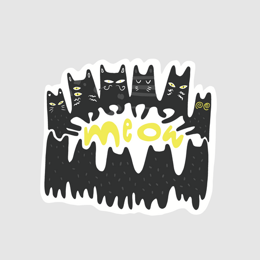 Chanting circle cats - meow chanting sticker
