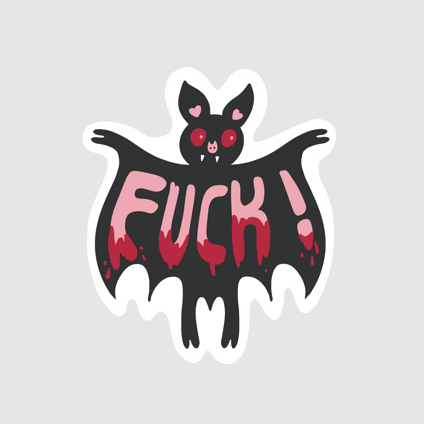 Cursing bat - f*k sticker