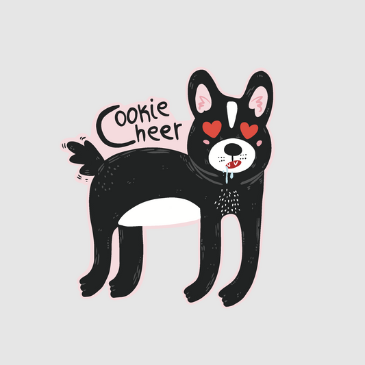 Dog - cookie cheer sticker
