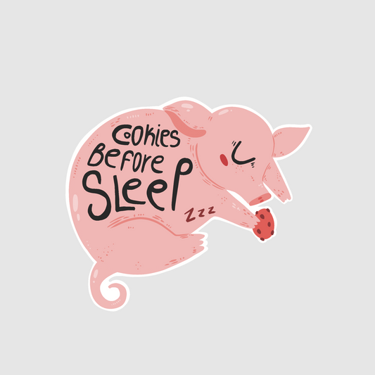 Pig - cookies before sleep sticker