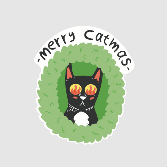 Cat - merry catmas sticker