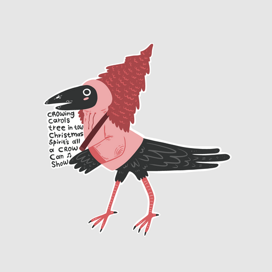 Crow - crow singing sticker