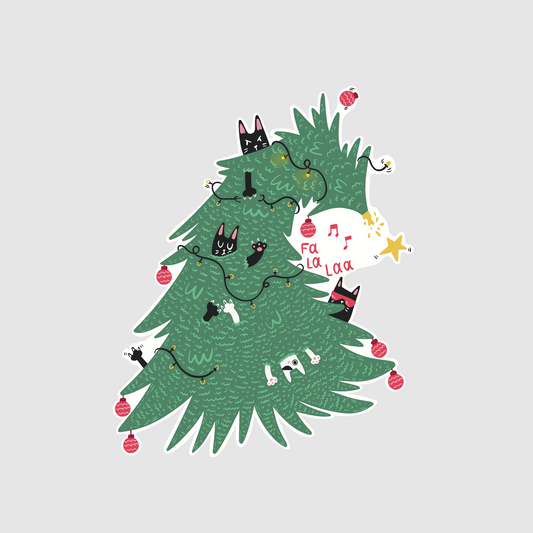 Cats and trees - falala sticker