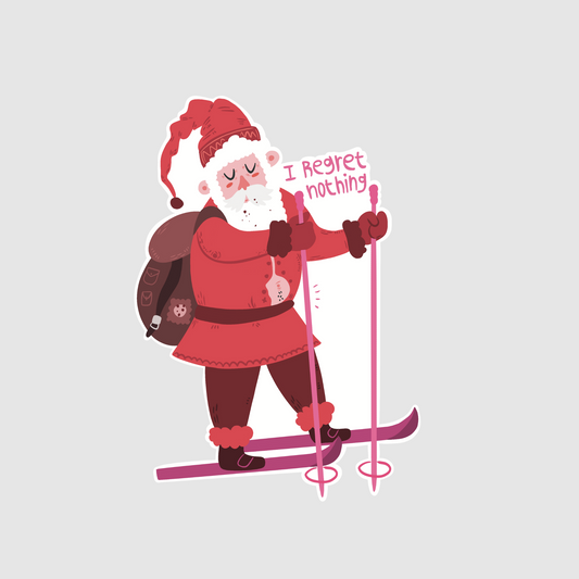 Santa - i regret nothing sticker