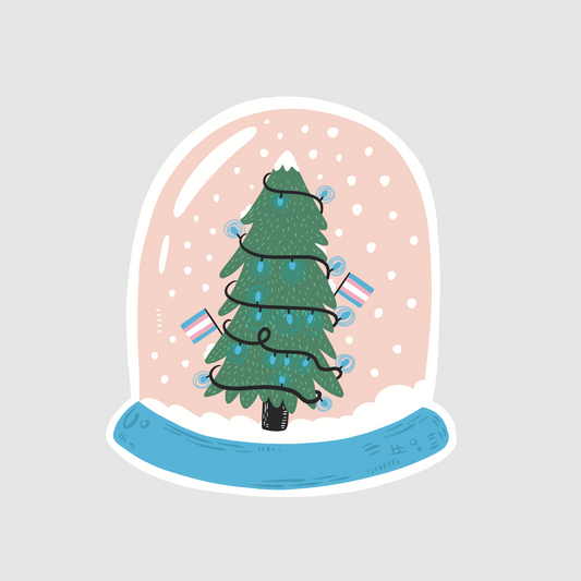 Christmas - trans tree sticker