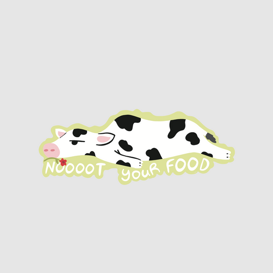 Not your food - vegan cow sticker