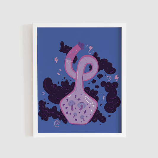 Mushroom bottle - potion print