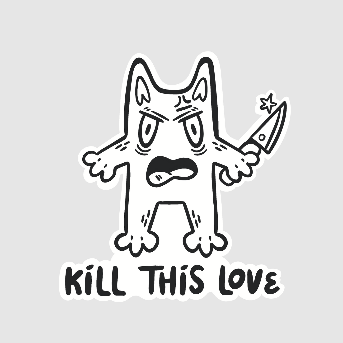 Kill This Love Angry Dog Vinyl Sticker