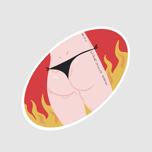 All curves are - body and flames design sticker