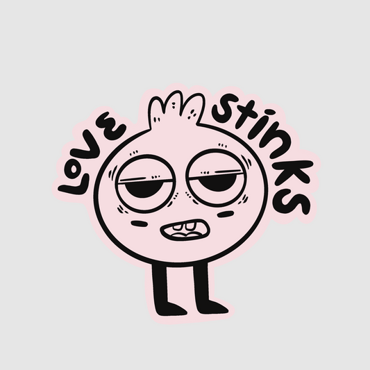 Love Stinks Quote Vinyl Sticker