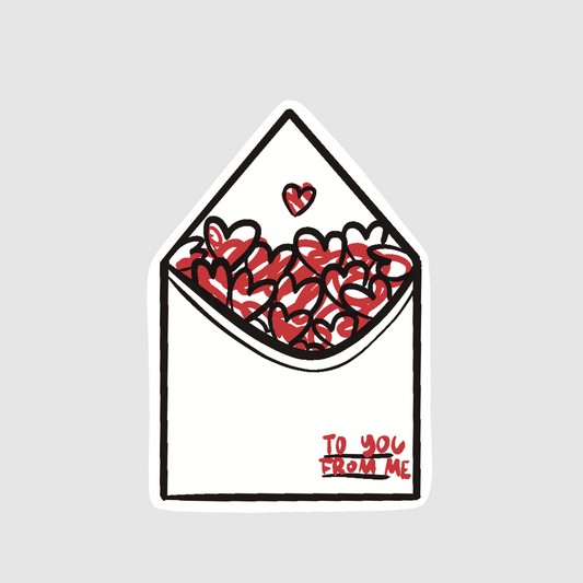 Love letter - heart letter sticker