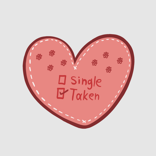 Single or taken? -  heart sticker, taken choice