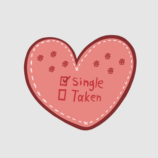 Single or taken? -  heart sticker, single choice