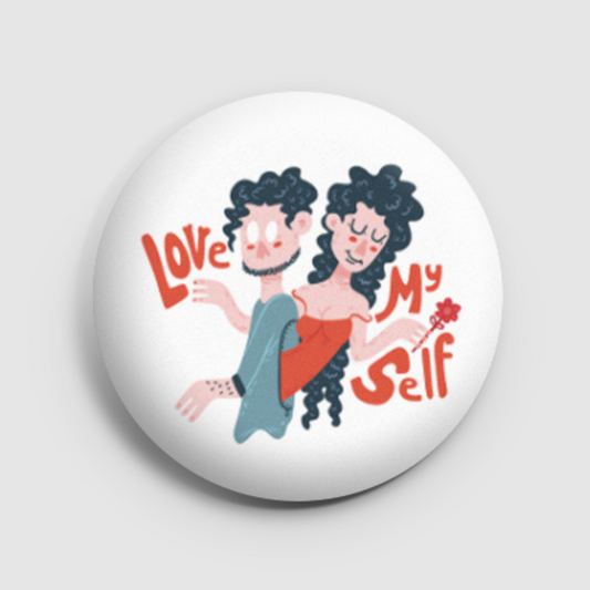 Queer positivity - love myself pin