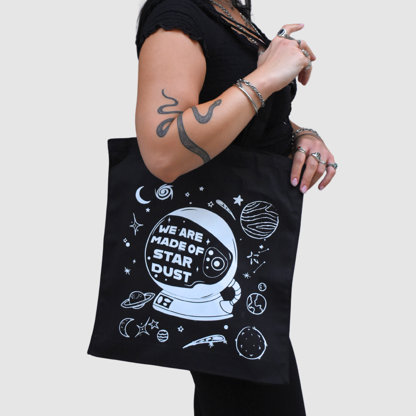 We are made of stardust - astronaut tote bag