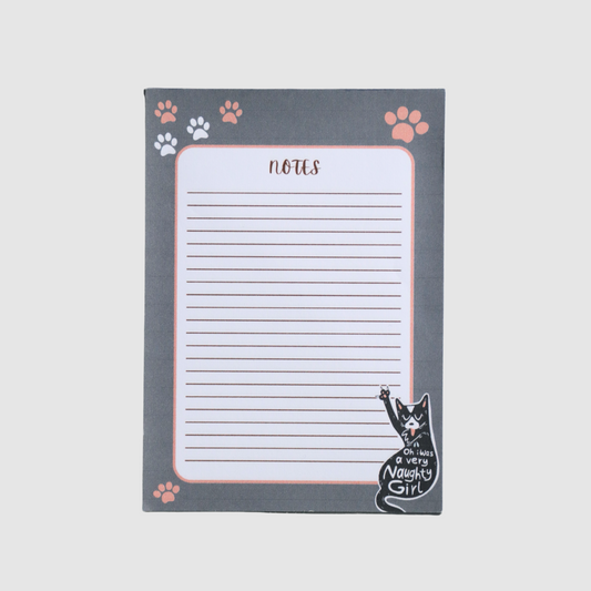 Naughty cat memo pad