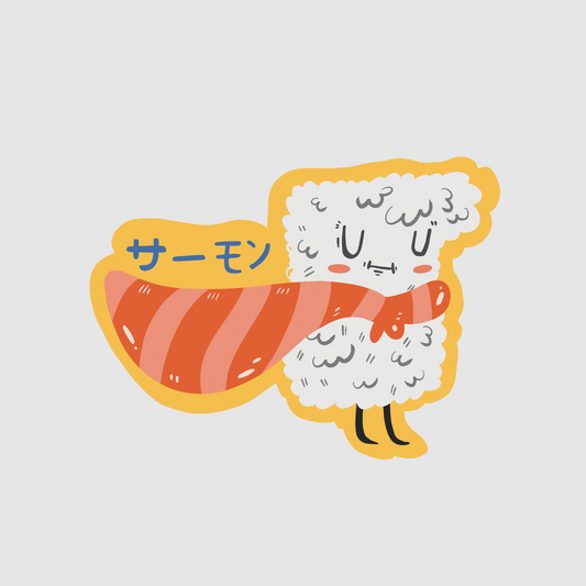 Fancy sushi - salmon nigiri sticker