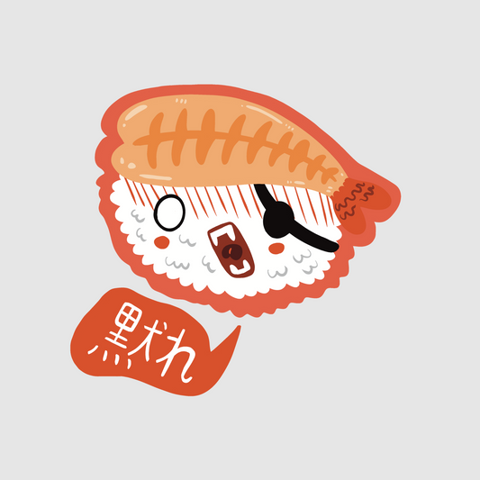 Pirate sushi - shrimp nigiri sticker