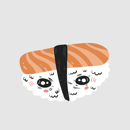 Sushi - shy salmon nigiri sticker