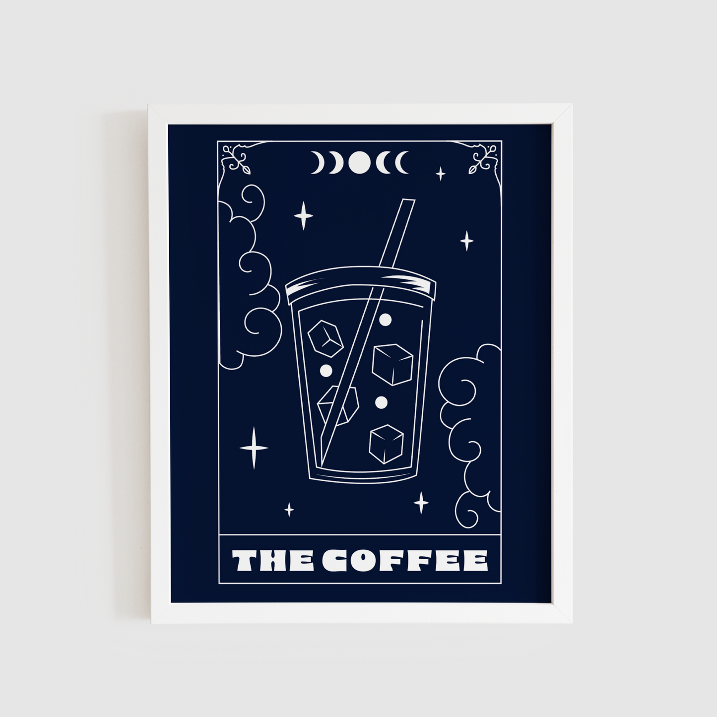 The coffee - drink tarot card print