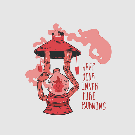 Lantern design - keep your inner fire burning sticker