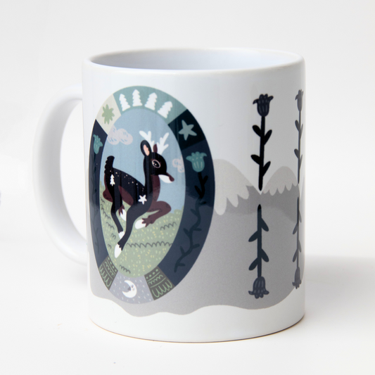 Winter Deer Picture Frame Mug Design