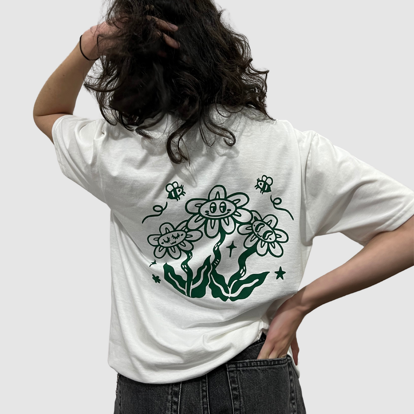 Bee Amazing Flowers and Nature White T-Shirt