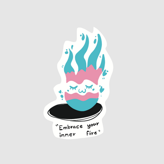 Queer flame - embrace your inner fire sticker