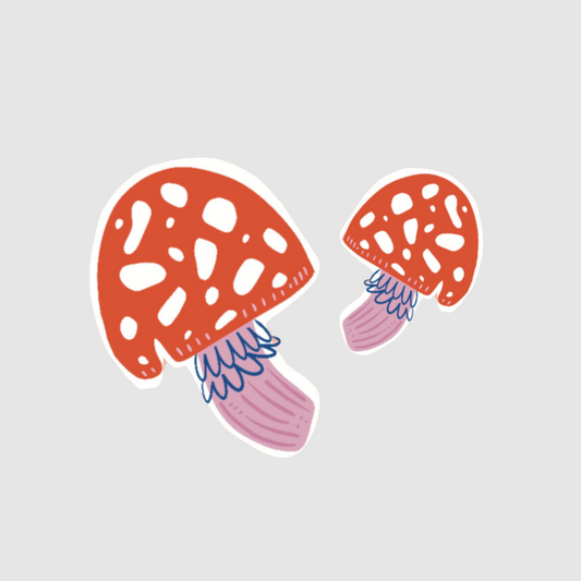 Fungi Design - fly agaric fungi sticker