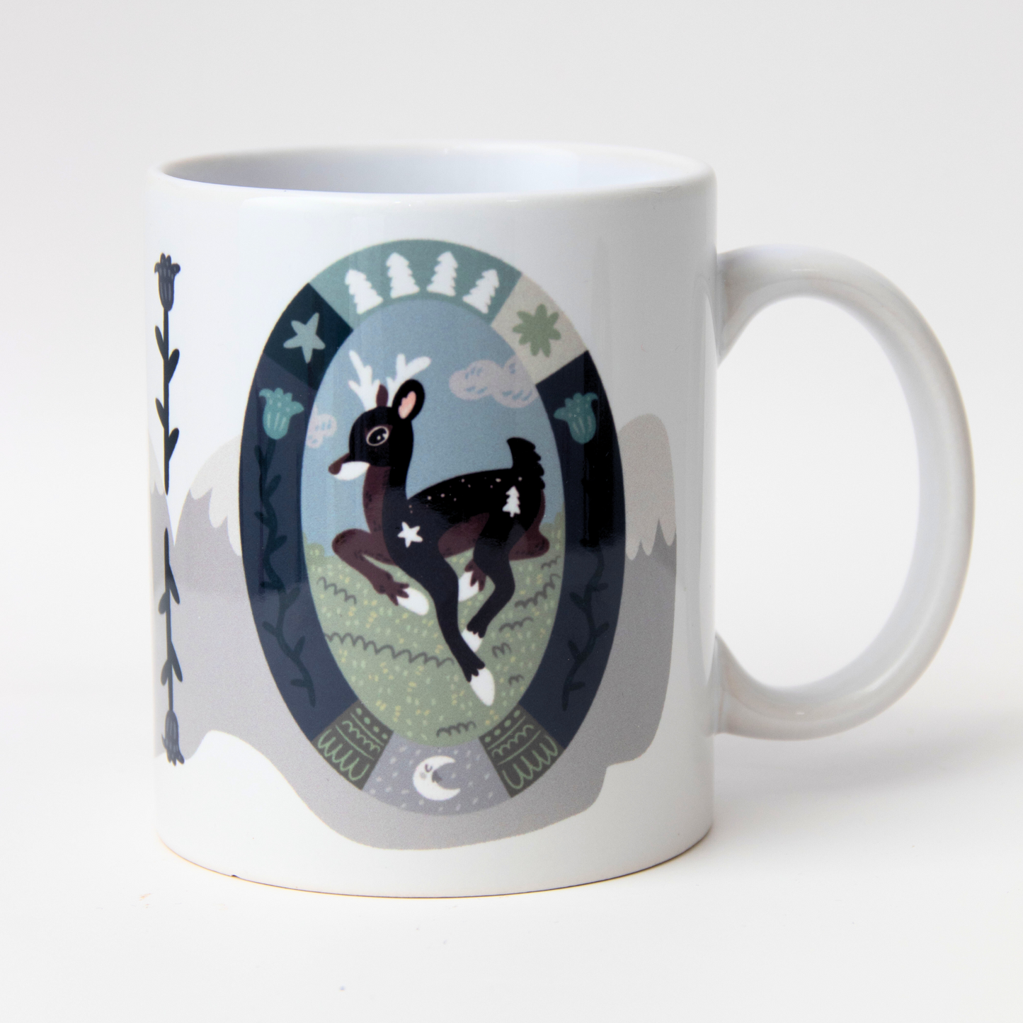 Winter Deer Picture Frame Mug Design