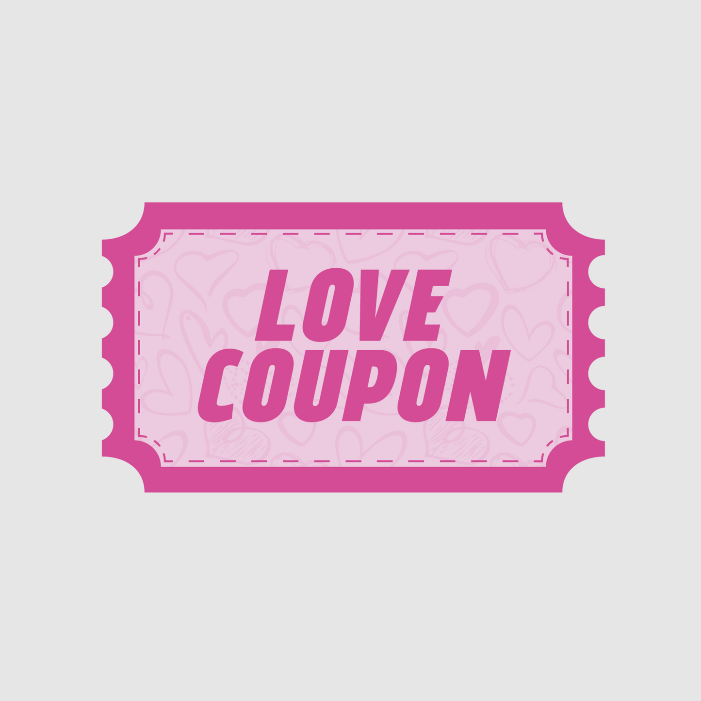 love coupon phrase sticker