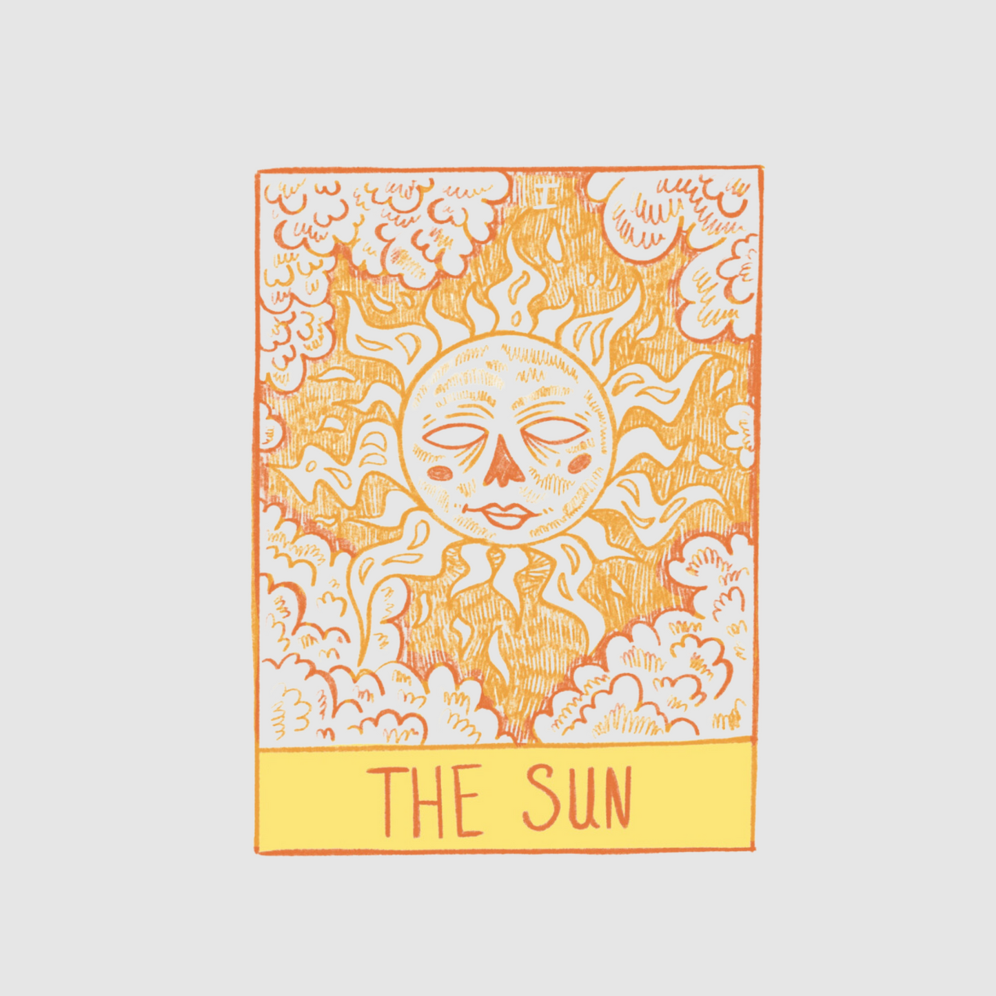 Tarot card - the sun sticker