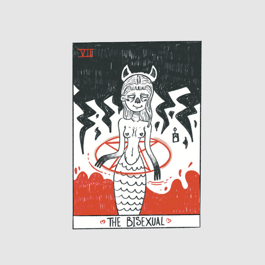 Tarot card - the bisexual sticker