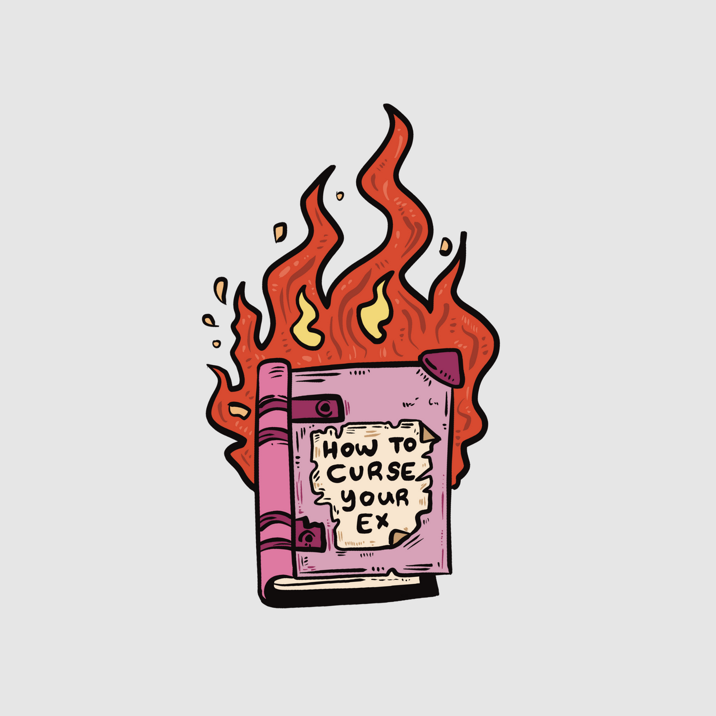 Magic book - how to curse your ex sticker