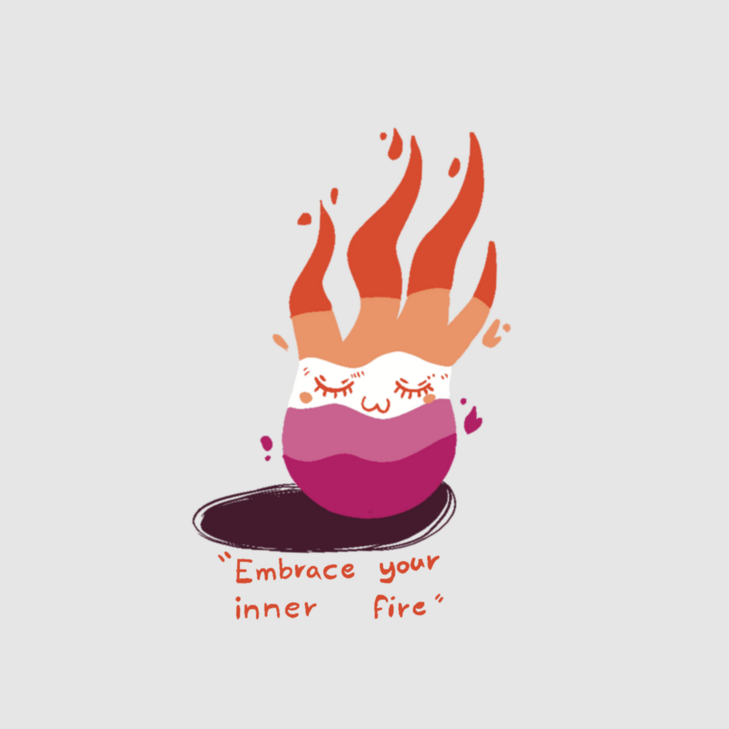 Queer flame - embrace your inner fire sticker