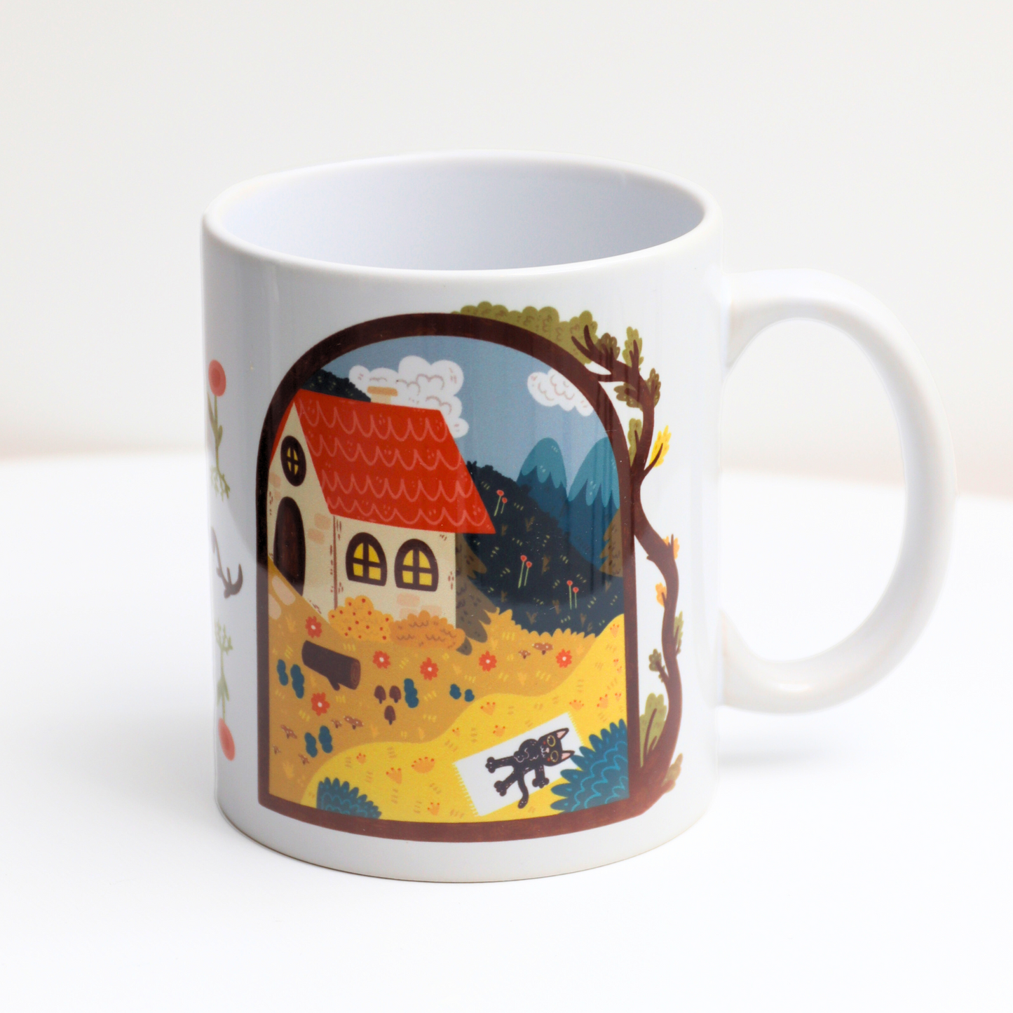 Two Sides of A Scene Winter and Spring Mug Design