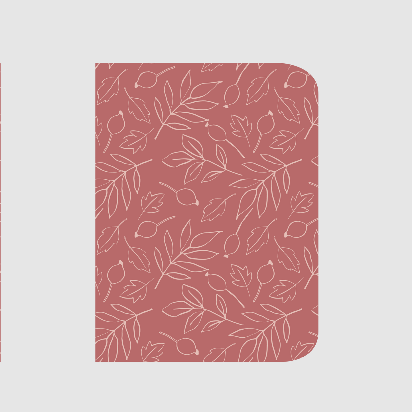 Leaves and fruits - autumn pattern notebook