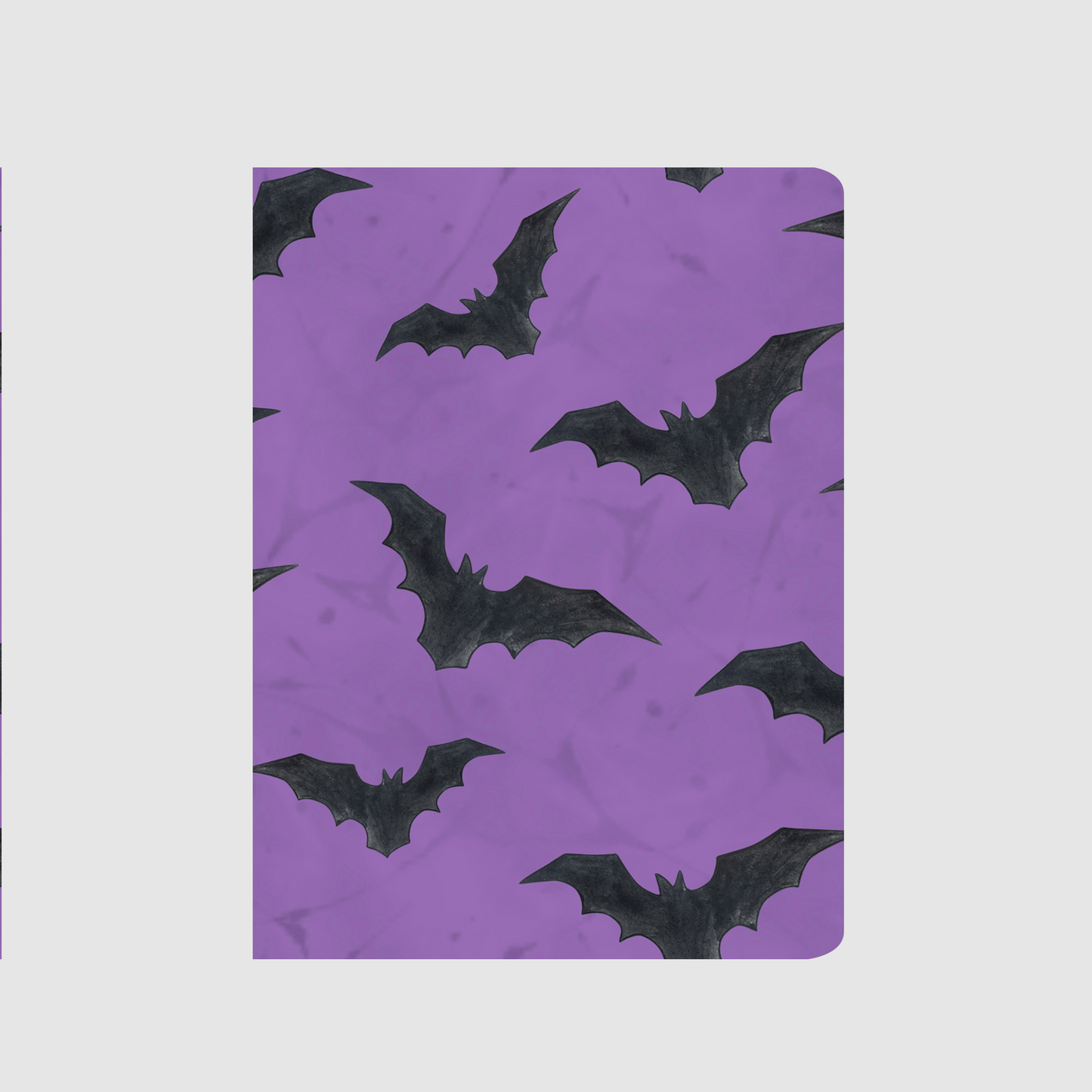 Purple and bat pattern - halloween notebook