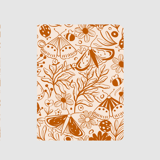 Moths and butterflies - autumn pattern notebook